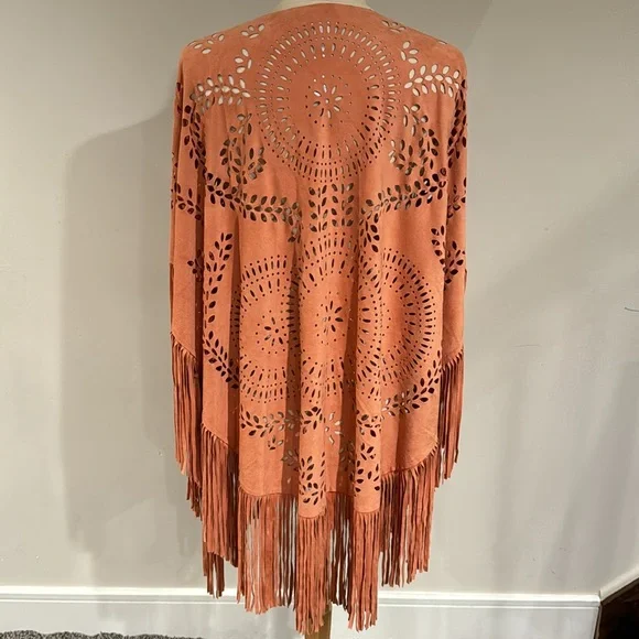 Chicos Gingered Peach Ruana Wrap - Picture 15 of 15